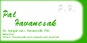 pal havancsak business card